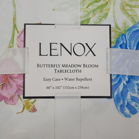 Lenox Butterfly Meadow Bloom Tablecloth 60" X 102" Water Repellent Easy Care - Picture 2 of 9